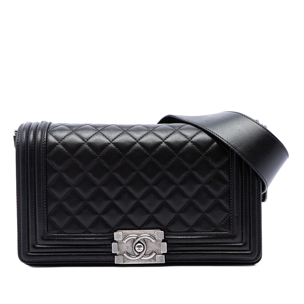 Pre-Loved Chanel Old Medium Quilted Lambskin Boy Flap
